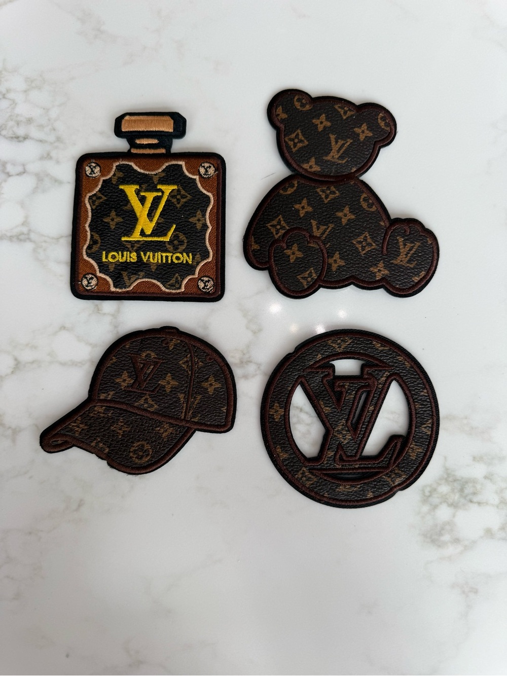 Hand Crafted Brown Iron on Patches
